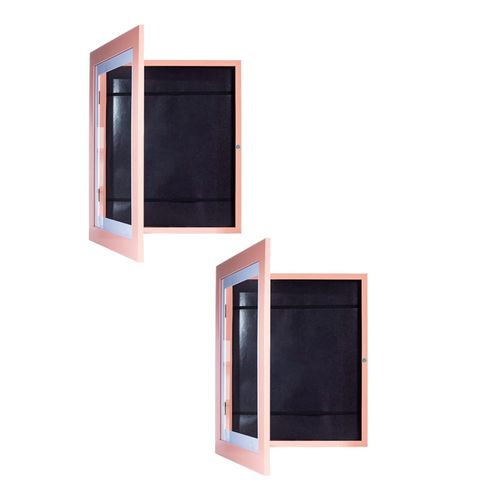 2x Wooden Photo Frame Front Open Artwork Picture Frame For Pink