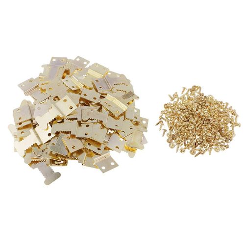 100 Pieces Metal Wall Hanging Picture Photo Sawtooth Hooks