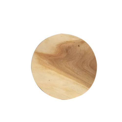 Wooden Chapati Rolling Board with Pestle-Brown