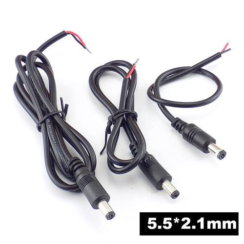0.25M/0.5M/1M DC Power Supply Cable Extension 22AW 12V 3A 5.5*2.1mm Connector Male Plug for CCTV Camera LED  Light Strip