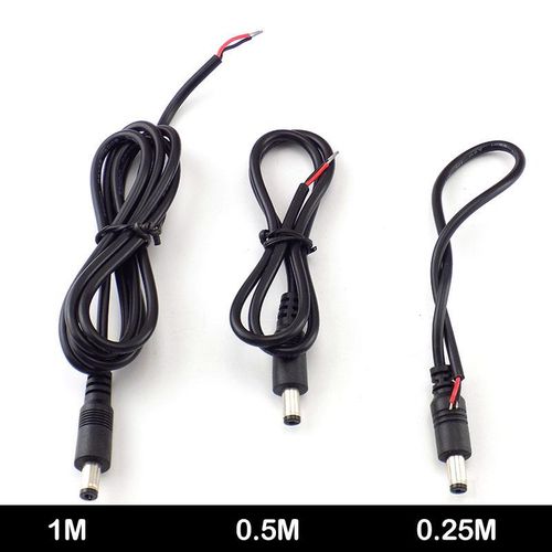 0.25M/0.5M/1M DC Power Supply Cable Extension 22AW 12V 3A 5.5*2.1mm Connector Male Plug for CCTV Camera LED  Light Strip