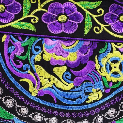 Double Sided Flowers Handmade Women Bags Travel Shoulder