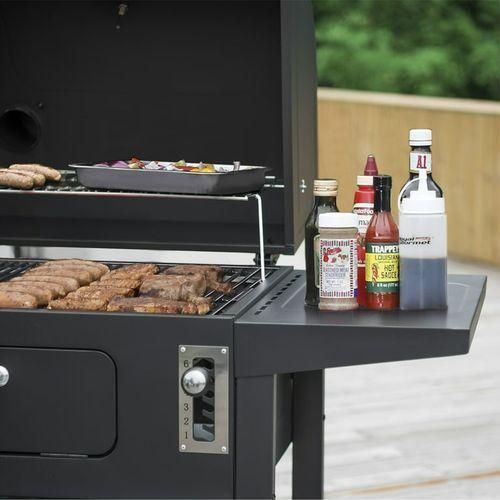 Charcoal Grill, BBQ Smoker Picnic Camping Patio Backyard Cooking- Black