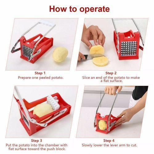 Jumbo Interchangeable Vegetable Potato Chips Cutter Slicer Chopper -Multi-colour
