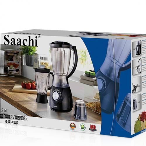 Saachi 3 In1 Double Jar Blender NL-BL-4376- Black