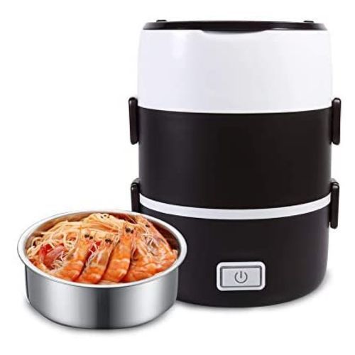 3 Layer 2 Litres Portable Electric Food Lunch Box Storage - Multicolor
