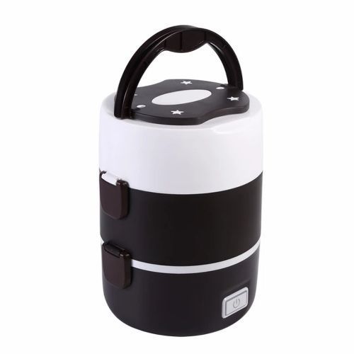 3 Layer 2 Litres Portable Electric Food Lunch Box Storage - Multicolor