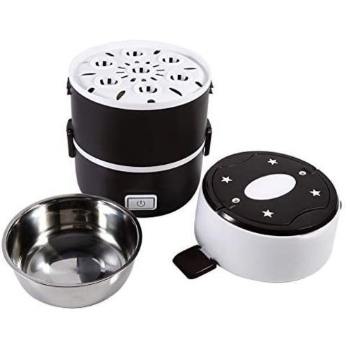 3 Layer 2 Litres Portable Electric Food Lunch Box Storage - Multicolor