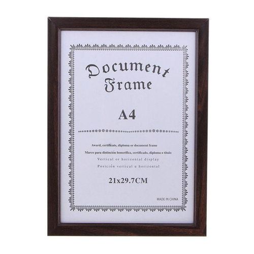 A4 Size Wooden Diploma Certificate Photo Coffee