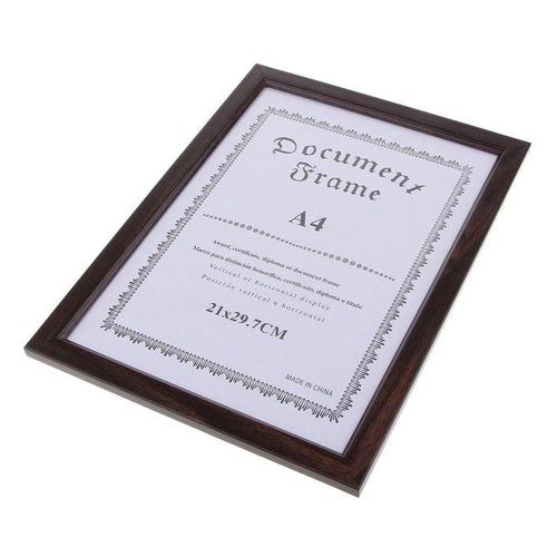A4 Size Wooden Diploma Certificate Photo Coffee