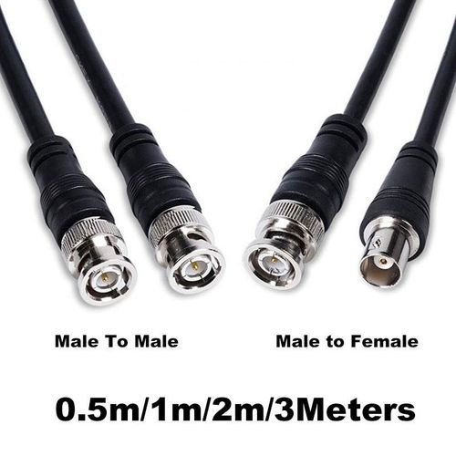 0.5M 1m 2m 3meter BNC Male to Male female Adapter dual head Cable video Connector extension Pigtail Wire For tv CCTV Camera a1