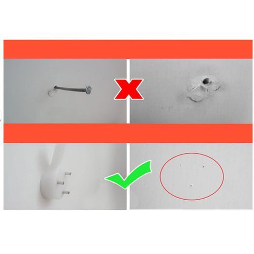 60 Pieces Plastic Invisible Traceless Wall Mounted Photo Picture