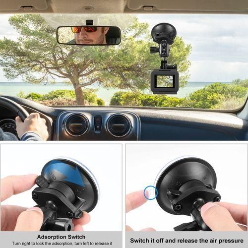Puluz PU545B Suction Cup Camera Mount Adjustable Car Camera