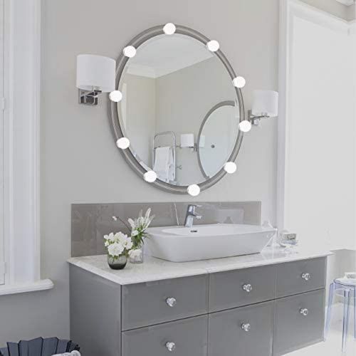 Led Vanity Mirror Lights Kit With 10 Dimmable Bulbs For Makeup Table- White