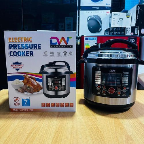 Electro Master 7.0L Electric Pressure Cooker 1800 Watts - Black, Silver