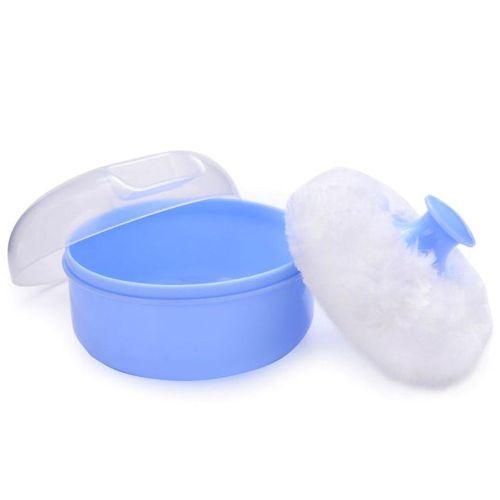 Baby Soft Face Body Cosmetic Powder Puff Box Case