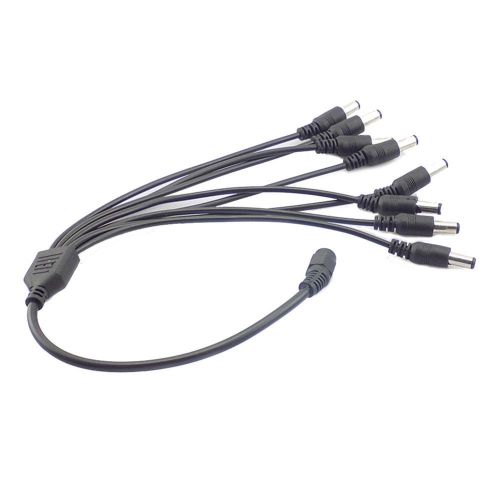 2.1*5.5mm 1 Female to 2 3 4 5 8 Male DC Power Splitter Plug Cable for CCTV Security Camera Accessories Power Supply Adapter 12V