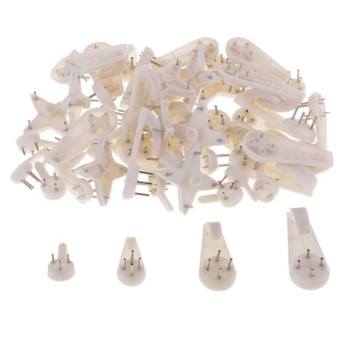 50Set Hook Non-Trace Wall Picture Hook Plastic Invisible Traceless