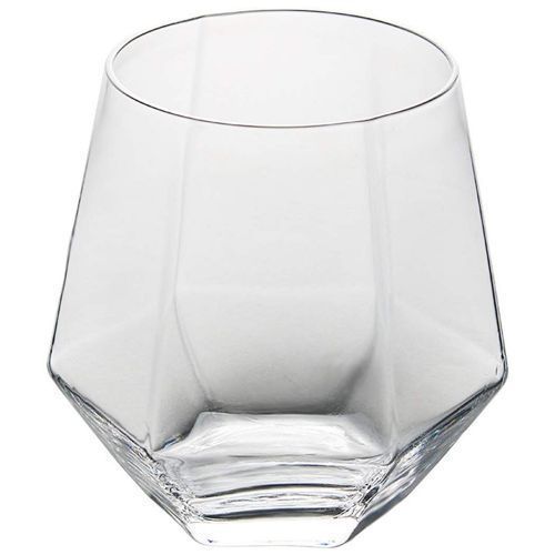 None 6 Pieces Of Diamond Wine Juice Cup Glasses- Colorless.