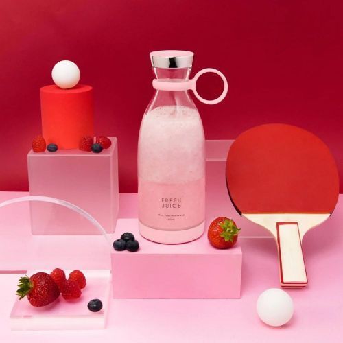 Portable Personal Travel Blender For Fresh Juice, Smoothies And Shakes With Wireless Charging USB- Clear.