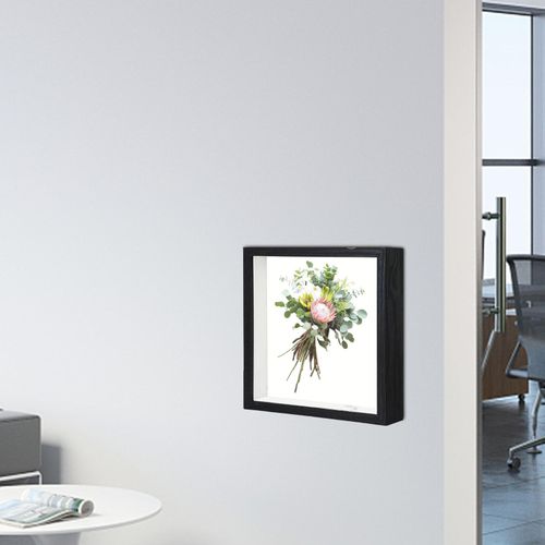 Dried Flowers Frame Photo Frame Shadow Box Picture Black