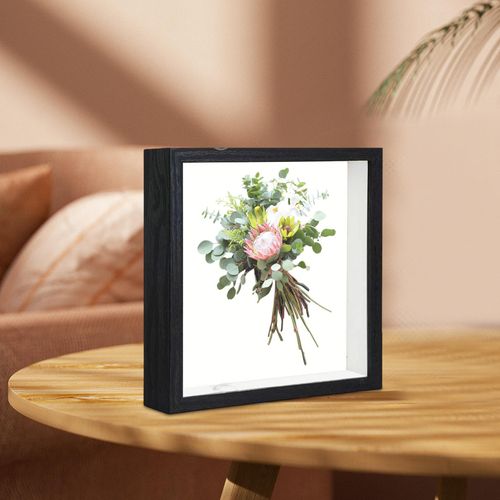 Dried Flowers Frame Photo Frame Shadow Box Picture Black