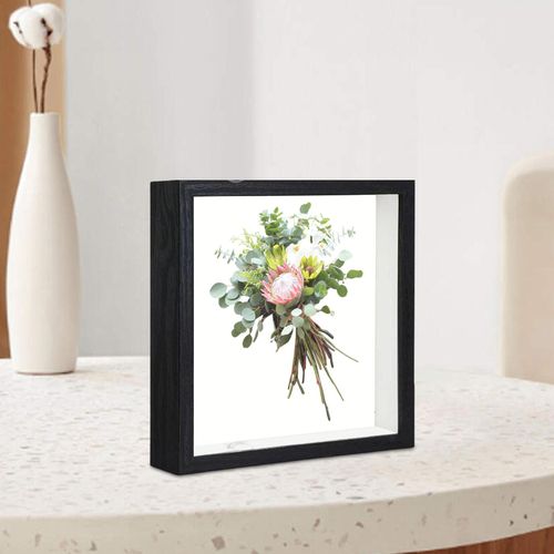 Dried Flowers Frame Photo Frame Shadow Box Picture Black
