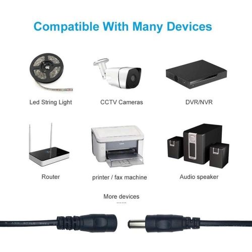DC 12V Power Adapter Extension Cable 5.5*2.1mm Male Female Power Cord Extend Wire 1M 2M 3M 5M 10M Cable For CCTV Camera Router