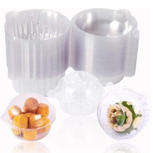 915 Generation 100Pcs Clear Cupcake Boxes Individual Plastic Cupcake Boxes