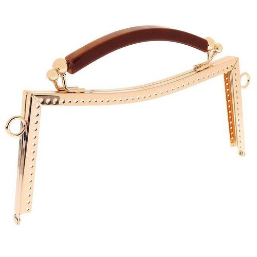 Metal Purse Wallet Bag Frame Kiss Clasp Fastening Lock Style 2-Gold