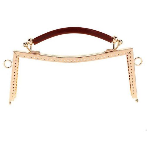 Metal Purse Wallet Bag Frame Kiss Clasp Fastening Lock Style 2-Gold