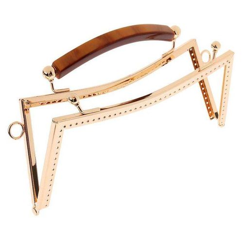 Metal Purse Wallet Bag Frame Kiss Clasp Fastening Lock Style 2-Gold