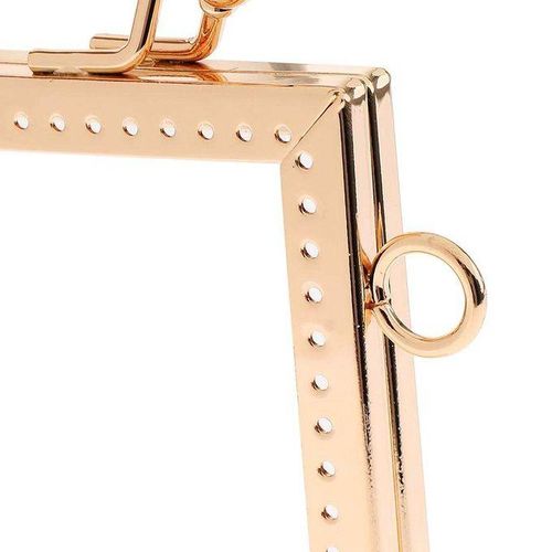 Metal Purse Wallet Bag Frame Kiss Clasp Fastening Lock Style 2-Gold