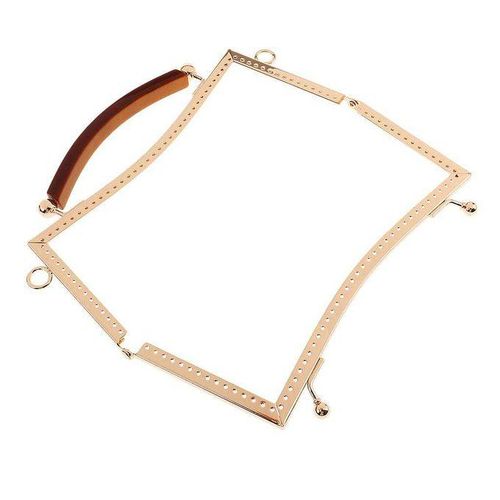 Metal Purse Wallet Bag Frame Kiss Clasp Fastening Lock Style 2-Gold