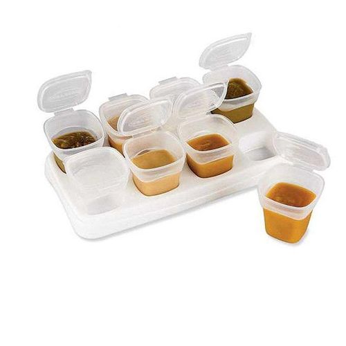 Superior 8 Piece Baby Block Set Baby Food Containers Food preservation box safety Baby food supplement box NO5242