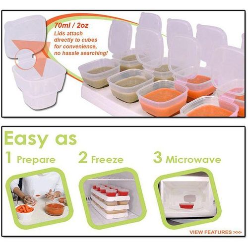 Superior 8 Piece Baby Block Set Baby Food Containers Food preservation box safety Baby food supplement box NO5242