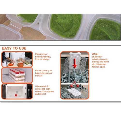 Superior 8 Piece Baby Block Set Baby Food Containers Food preservation box safety Baby food supplement box NO5242