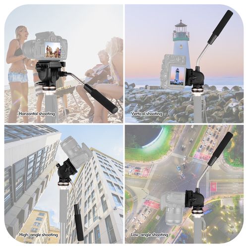 Professional Camera Video Fluid Drag Pan Head Damping