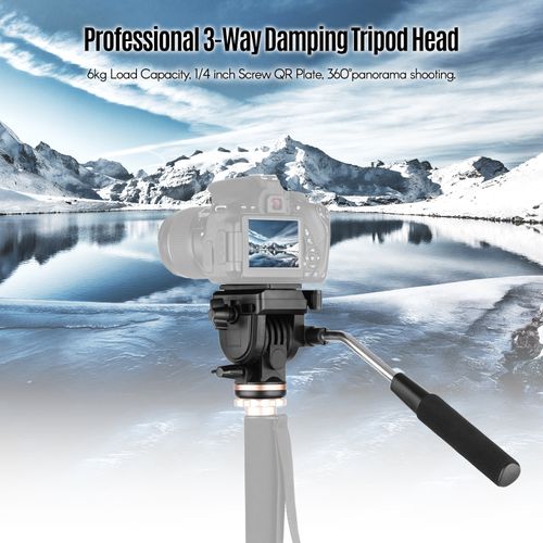 Professional Camera Video Fluid Drag Pan Head Damping