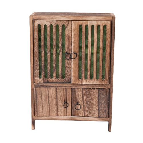 1/12 DollHouse Miniature Kitchen Retro Wooden Cupboard