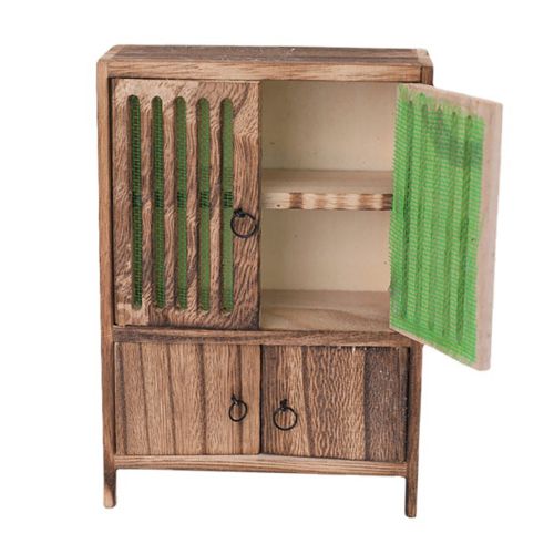 1/12 DollHouse Miniature Kitchen Retro Wooden Cupboard