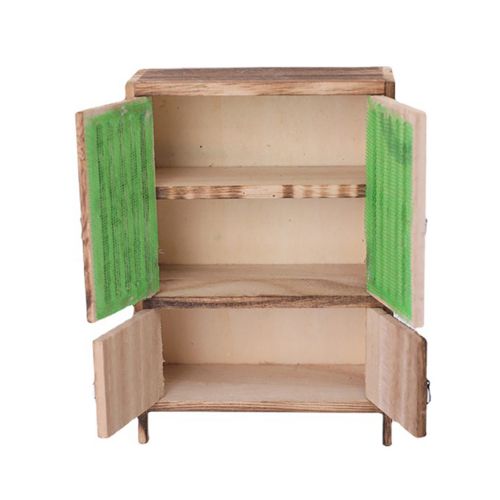 1/12 DollHouse Miniature Kitchen Retro Wooden Cupboard