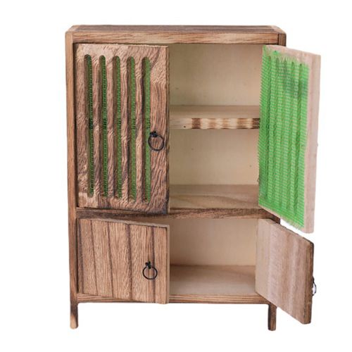 1/12 DollHouse Miniature Kitchen Retro Wooden Cupboard