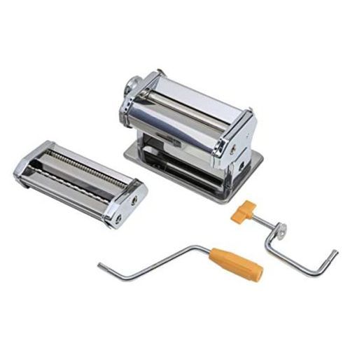 Marcato Pasta Maker Roller Machine, Manual Spaghetti, Noodle Maker Cutter-Silver.