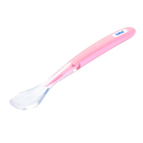 Safe Soft Silicone Baby Spoon Feeding Spoon Lovely Flatware Tableware Gifts For Kids Pink,Pink NO5250