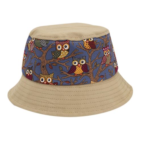 Children's Personalized Fisherman Hat Trendy Owl Print Sun Shade Baby Hat For 1-2years Kids,Hat Print NO5248