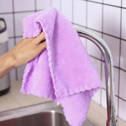 30x30cm, 4 Piece Microfiber Kitchen Dish Cleaning Drying Towels Bathroom Face Towels -Multi-colour.
