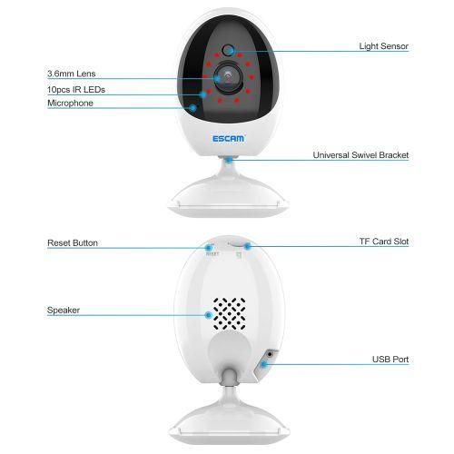 3MP 1296P Indoor Wireless PTZ IP Camera, Plug Type:US Plug