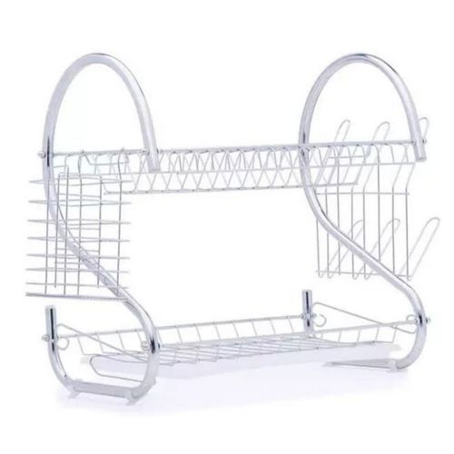 Dish Rack Drainer for Utensils & Cutlery - Silver