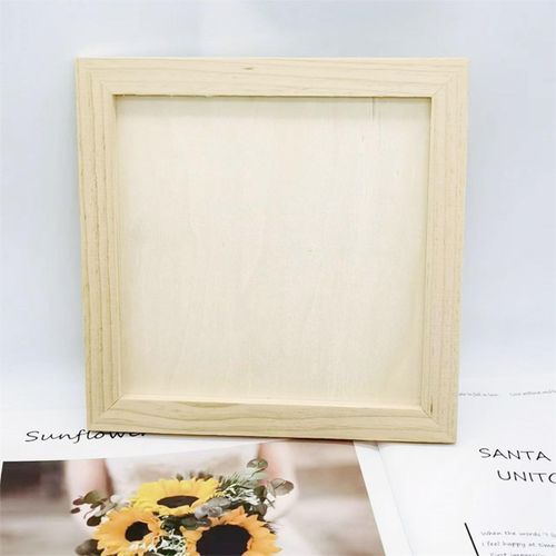 Wooden DIY Blank Photo Frame Dried Flowers Frames Solid